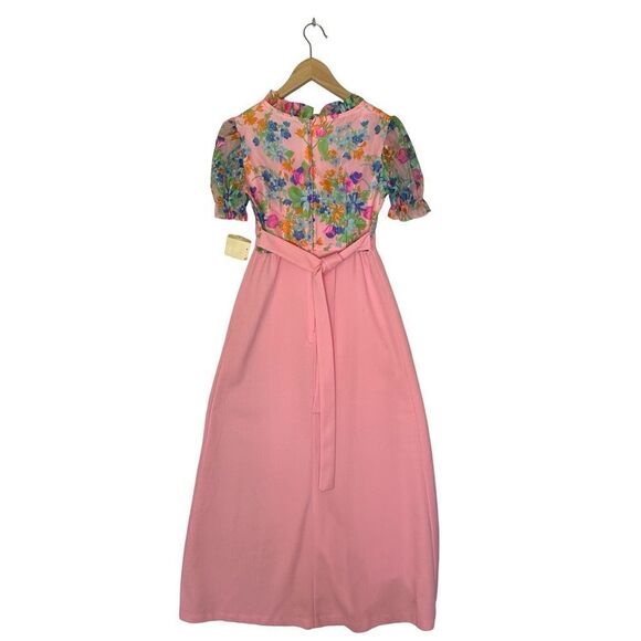 NWT Vintage Formal Maxi Dress Floral 60’s 70’s Size 7 - Picture 6 of 15
